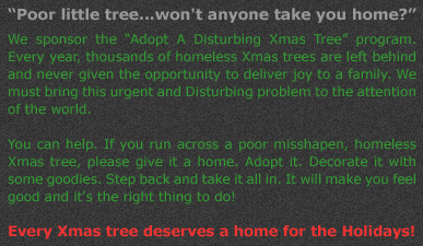 Adopt A Disturbing Xmas Tree Text
